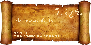 Tánczos Ábel névjegykártya
